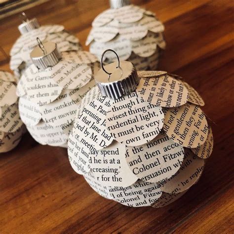 etsy book ornament|ornaments made from old books.